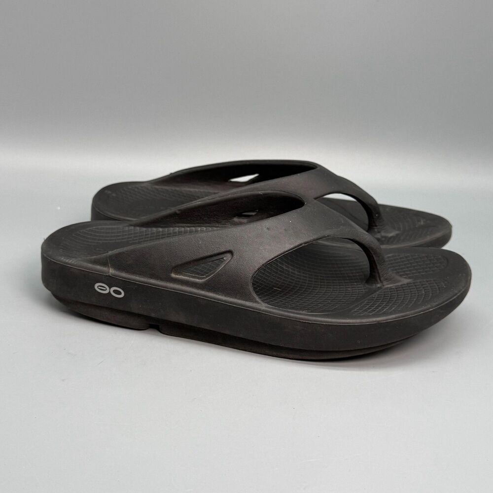 Oofos Ooriginal Women's Size 7 Black Flip-Flop Sandals Slip-On Waterproof Thong